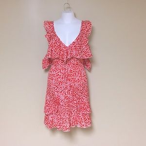 Red and white floral summer sundress
